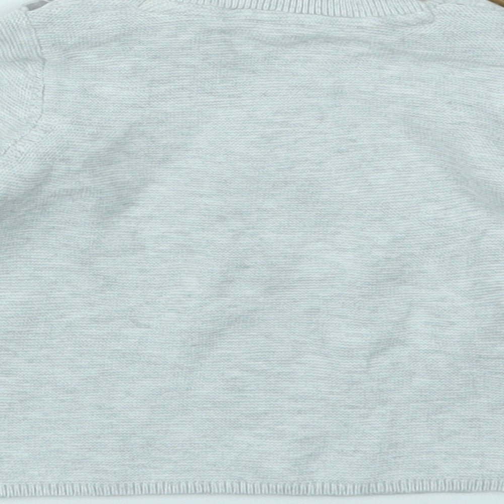 M&S Girls Grey Pullover Jumper Size 6-9 Months
