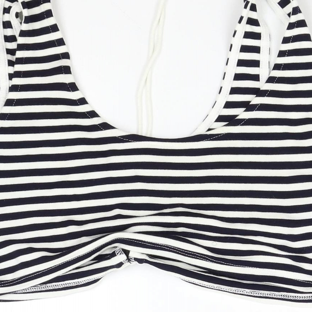 Topshop Womens Multicoloured Striped Cropped Tank Size 12