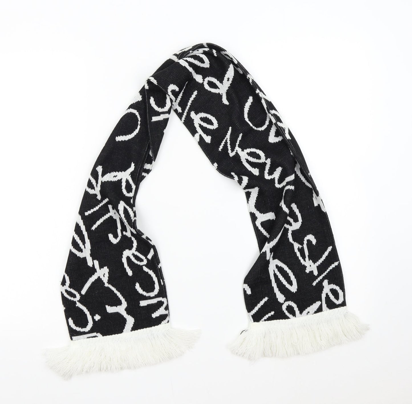 Preworn Unisex Black Knit Scarf