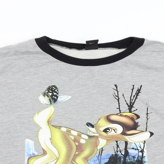 Ink & Paint Womens Grey Pullover Sweatshirt Size 10 - Bambi