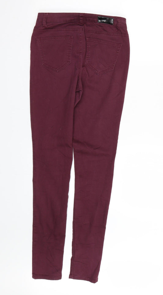 VERO MODA Womens Red Denim Jegging Jeans Size 27 L29 in