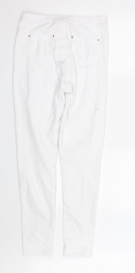 Girl Vivi Womens White Denim Skinny Jeans Size M L29 in