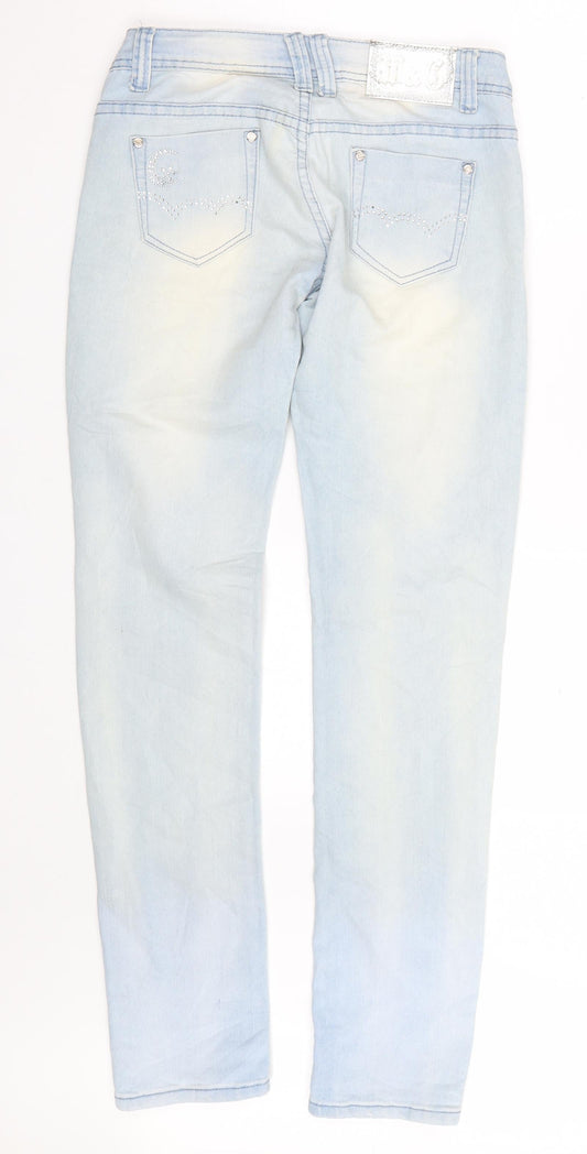 Wild girl Womens Blue Denim Straight Jeans Size 29 L31 in