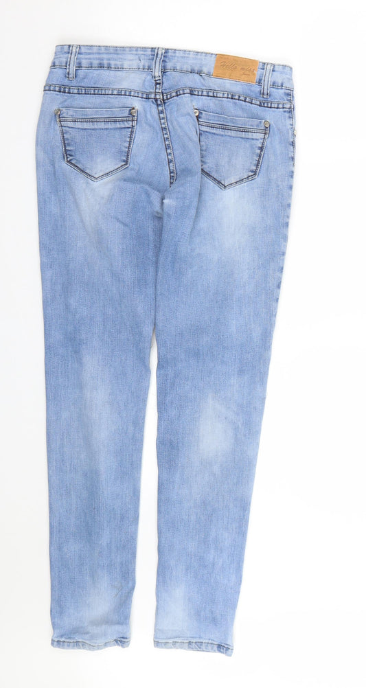 Hella miss Womens Blue Denim Skinny Jeans Size 12 L27 in