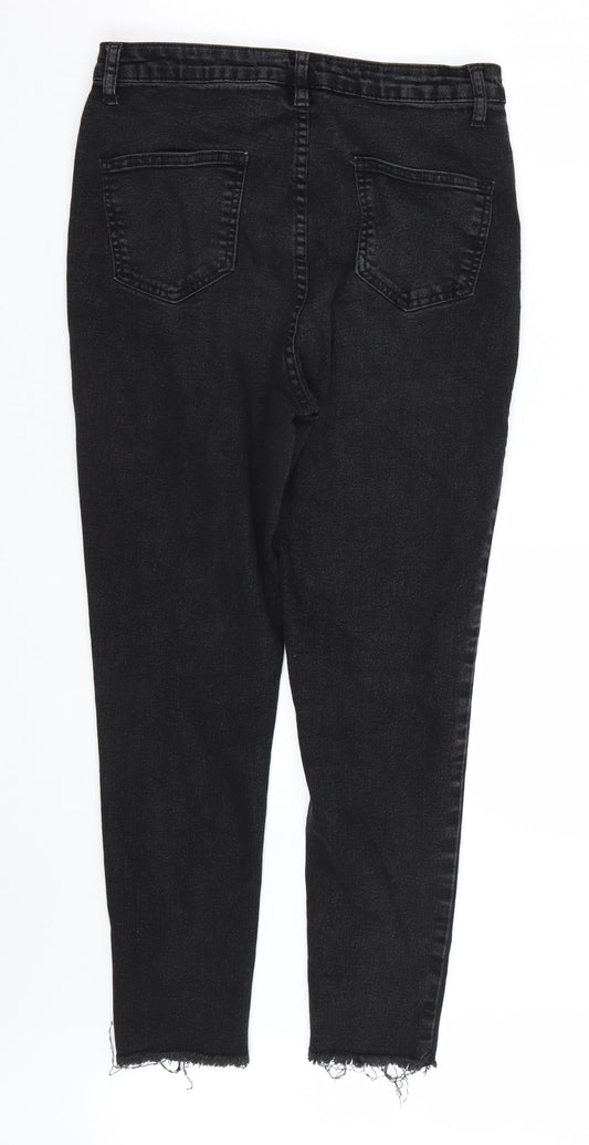 Boohoo Womens Black Skinny Jeans Size 10 L24 in
