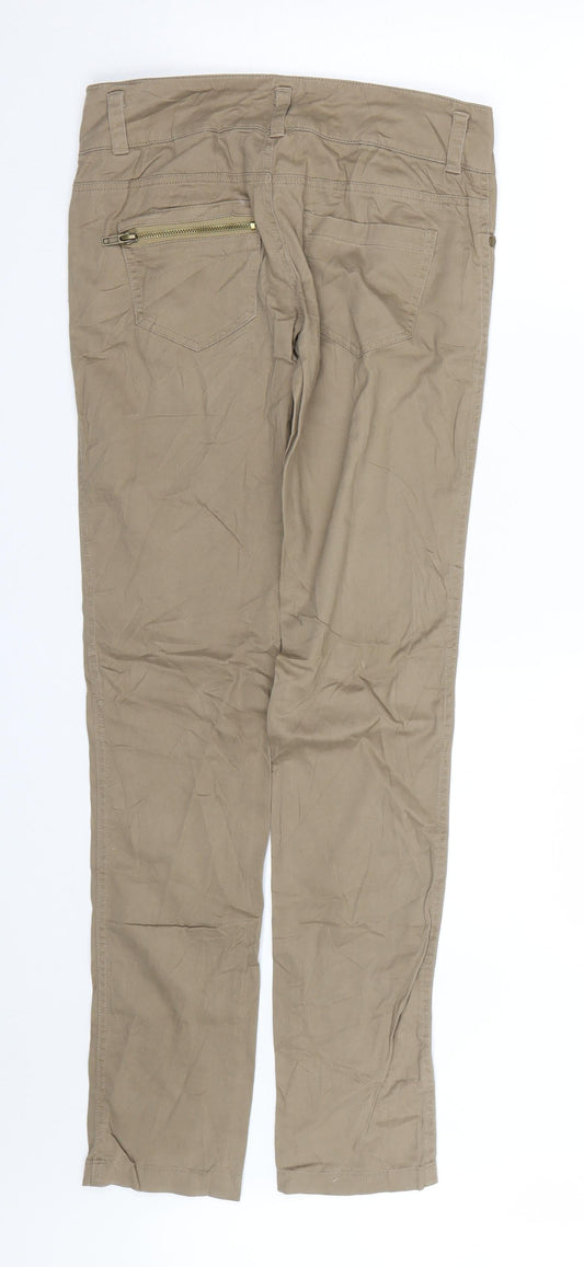 Chillin Womens Brown Trousers Size XS L30 in