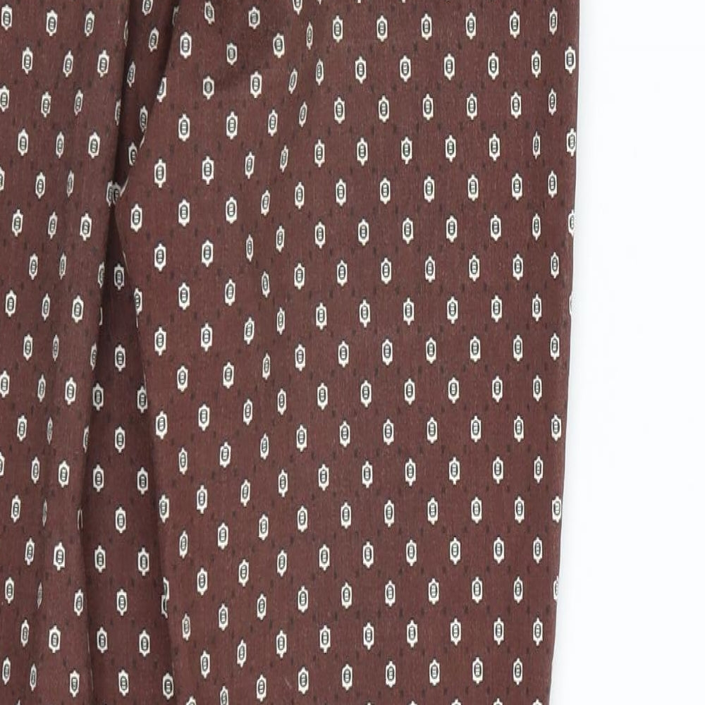 H&M Womens Brown Polka Dot Trousers Size 8 L26 in