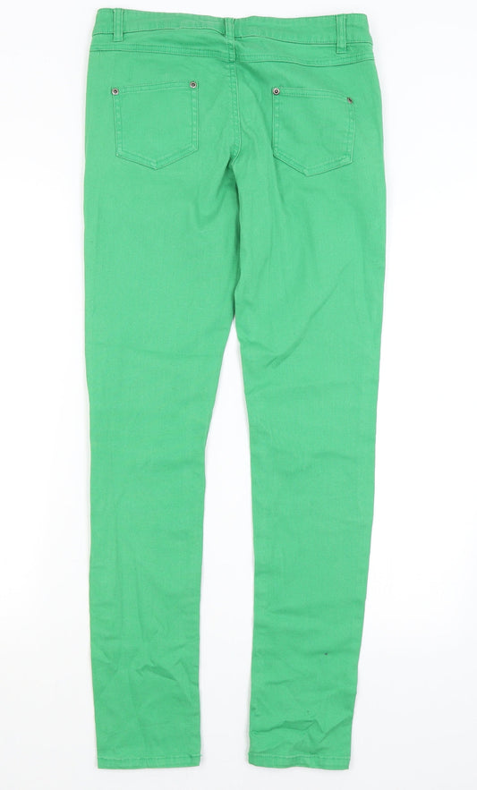 Baby Doll Womens Green Skinny Jeans Size 10 L31 in