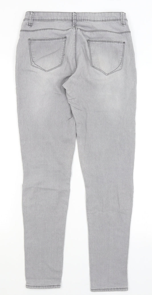 Denim Co Womens Grey Skinny Jeans Size 10 L29 in