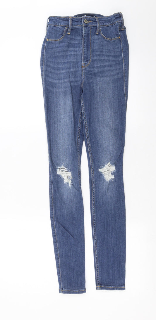 Hollister Womens Blue Denim Skinny Jeans Size 25 in L28 in