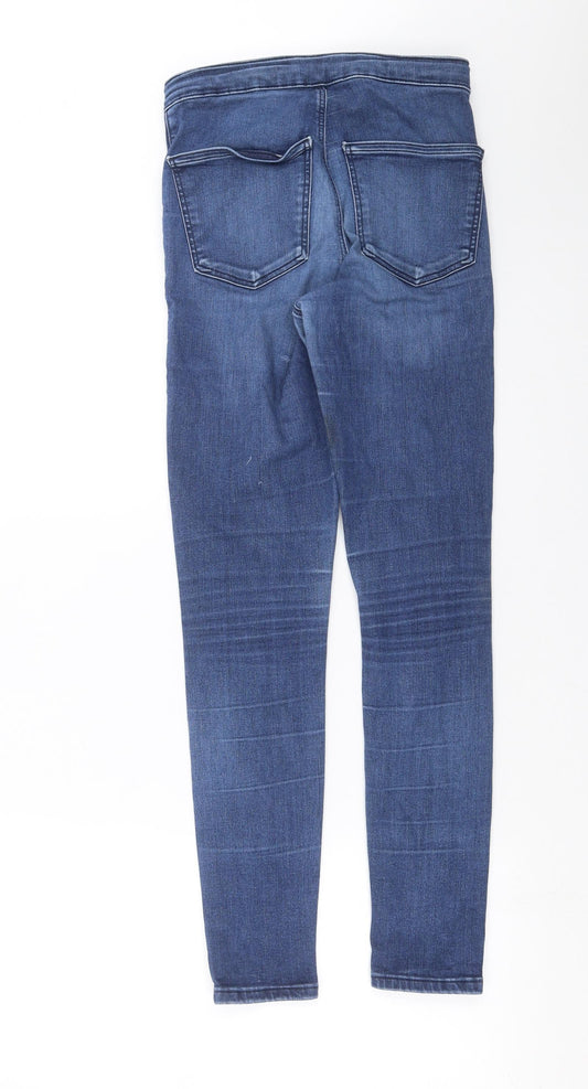 Topshop Womens Blue Denim Skinny Jeans Size 24 in L27 in