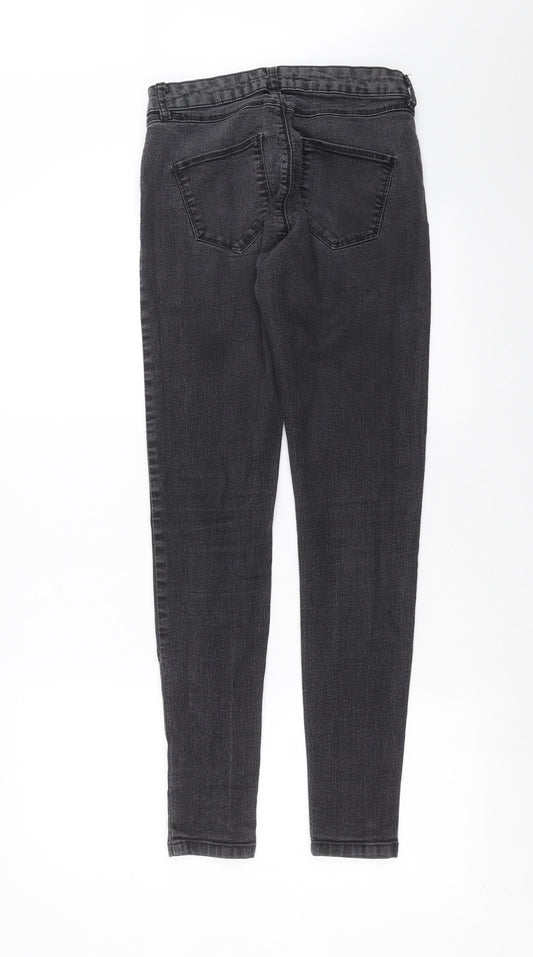Dorothy Perkins Womens Grey Denim Skinny Jeans Size 8 L29 in