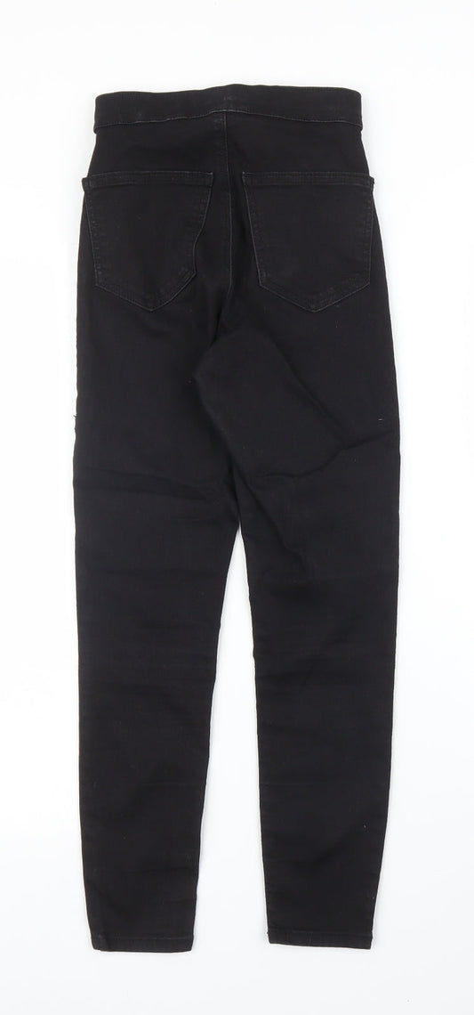 Topshop Womens Black Denim Skinny Jeans Size XS L23 in