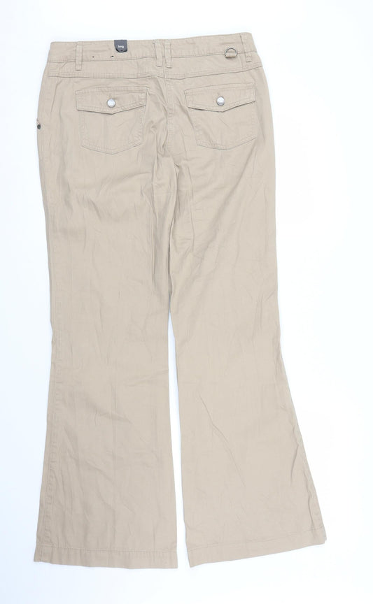 San Diego Womens Beige Chino Trousers Size 10 L30 in