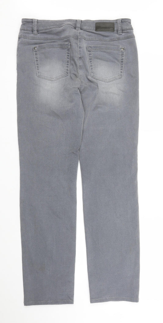 Gerry Weber Womens Grey Denim Straight Jeans Size M L26 in