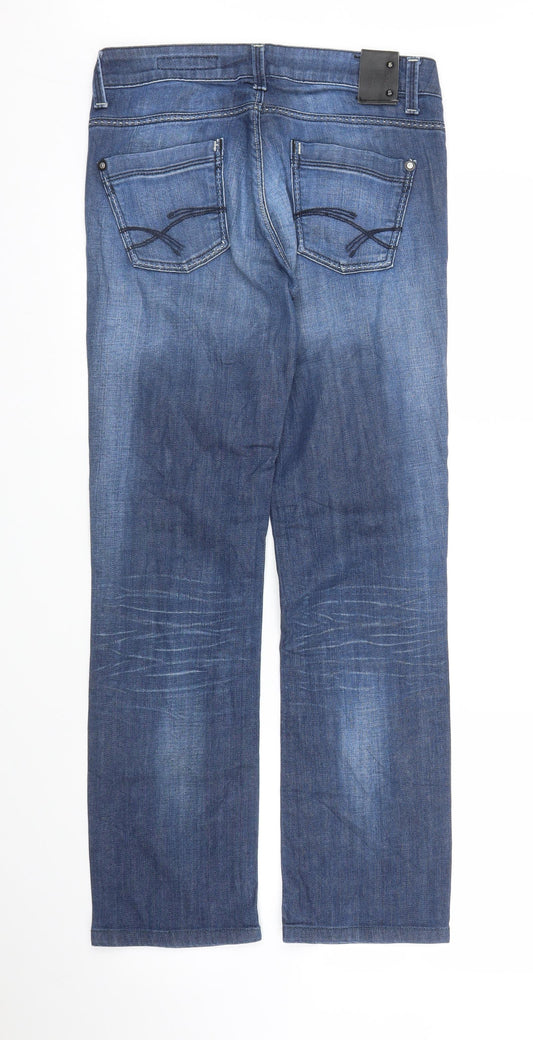 Gracia Womens Blue Denim Straight Jeans Size 28 in L27 in
