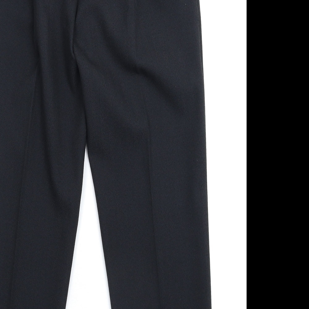 Preworn Womens Black Trousers Size 10 L25 in