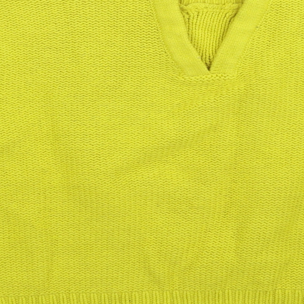 TU Womens Yellow Knit Pullover Jumper Size 14