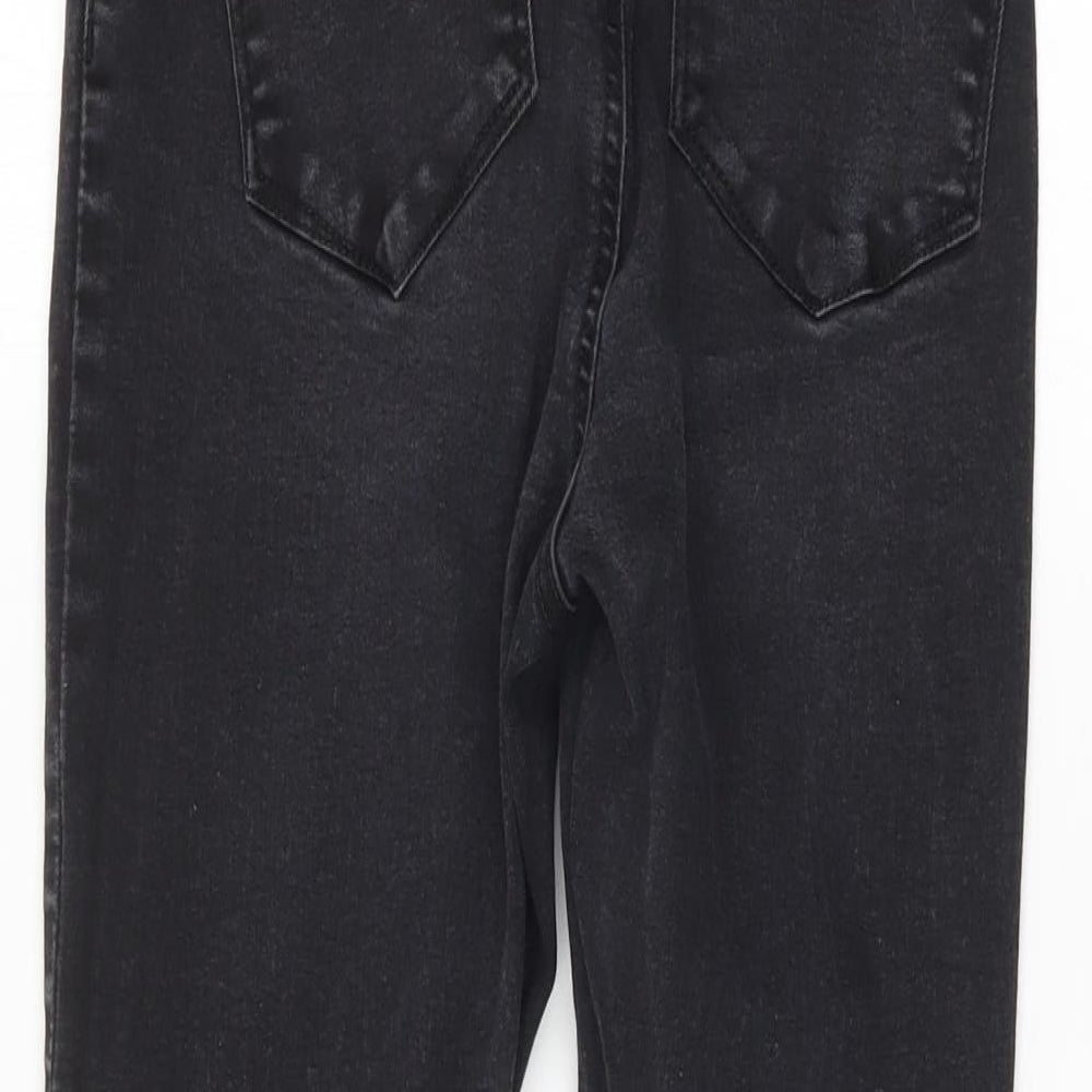 Brand and care label for Denim & Co. women’s black skinny jeans, size UK 14, 26-inch leg