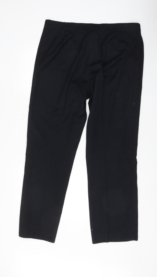 granitury Womens Black Trousers Size 38 L31.5 in