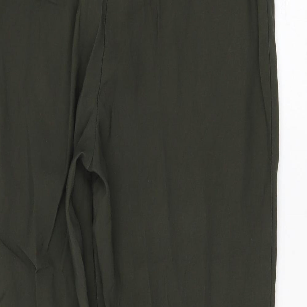 H&M Womens Green Trousers Size 8 L25.5 in