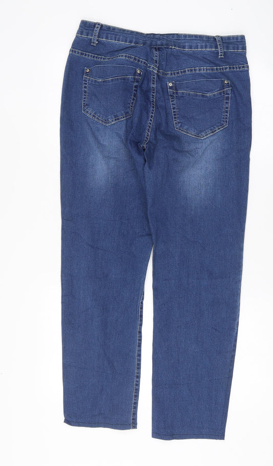 Preworn Womens Blue Straight Jeans Size 32 L27.5 in