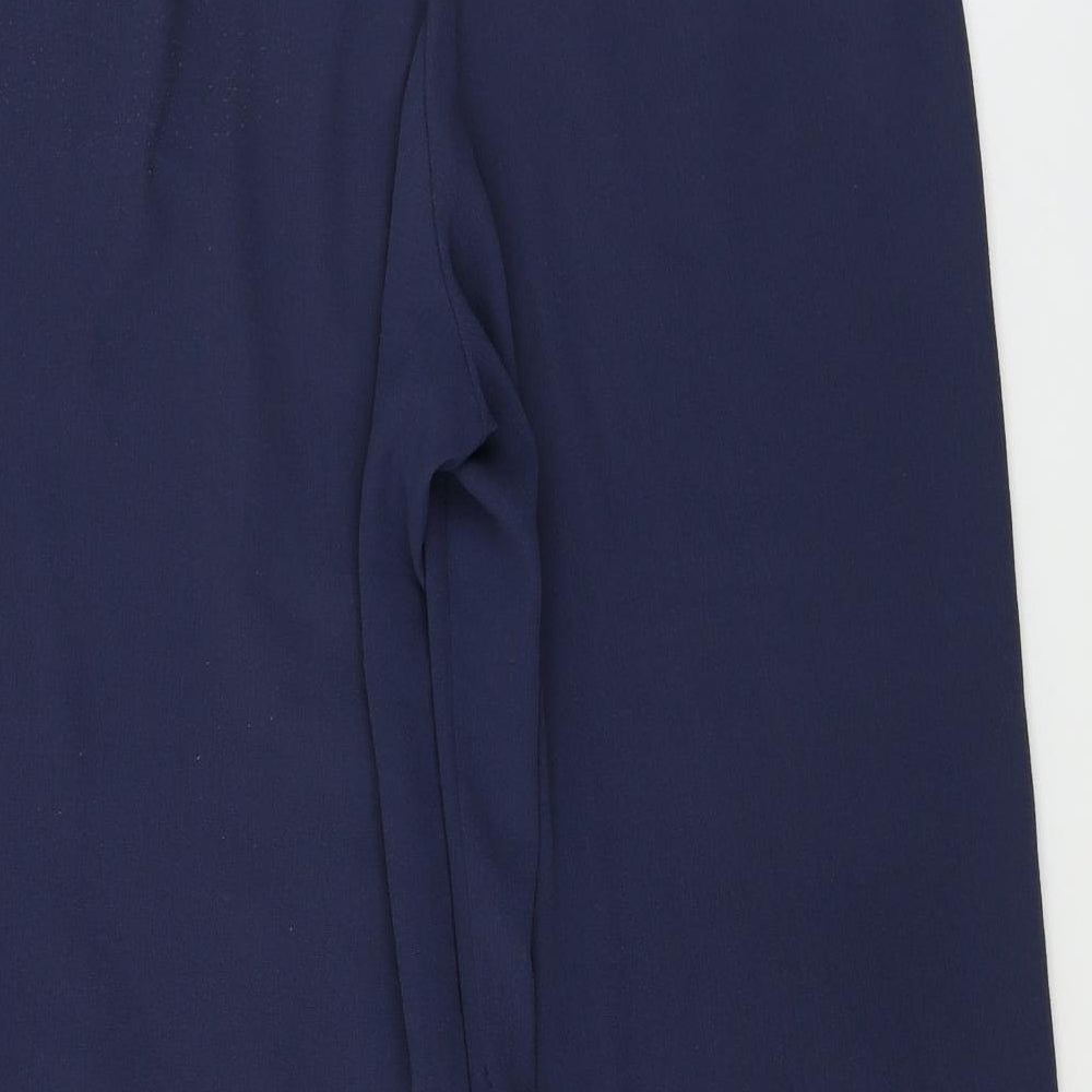 H&M Womens Blue Trousers Size 8 L25 in