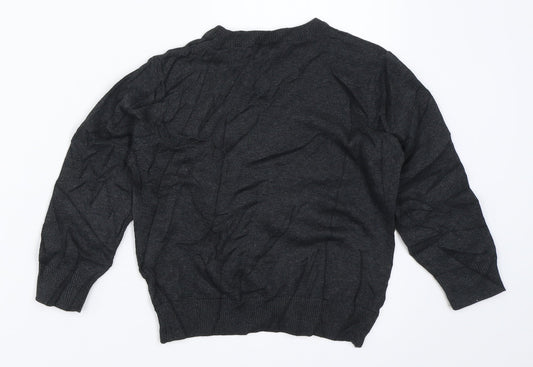 F&F Boys Grey Pullover Jumper Size 4-5 Years