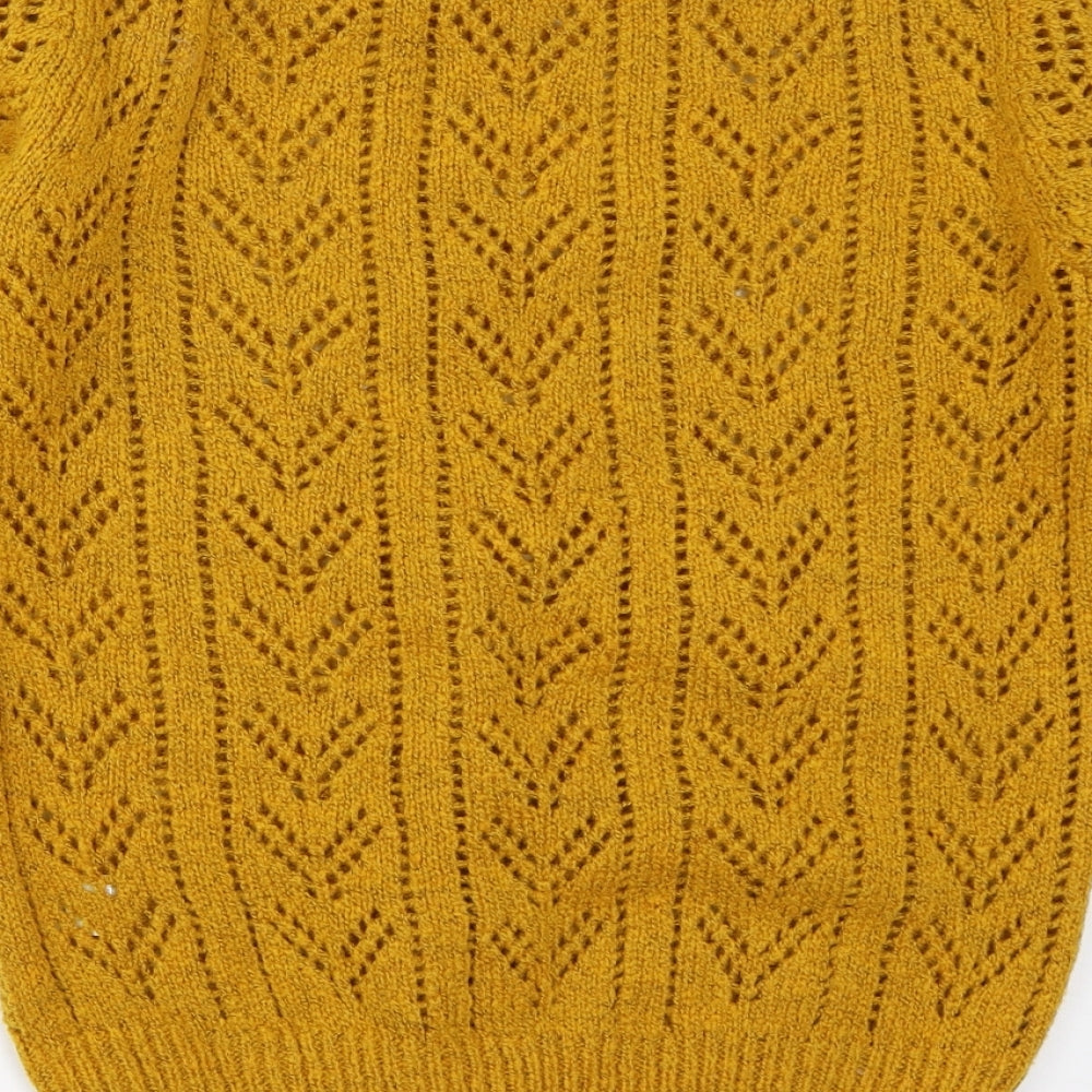 Papaya Womens Yellow Pullover Jumper Size S