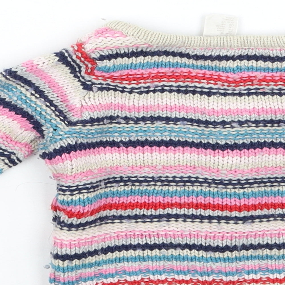 H&M Girls Pink Striped Cardigan Jumper Size 3-6 Months