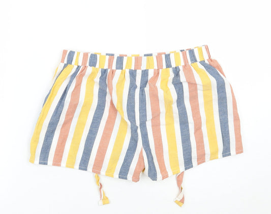 Primark Womens Yellow Striped Bermuda Shorts Size XS