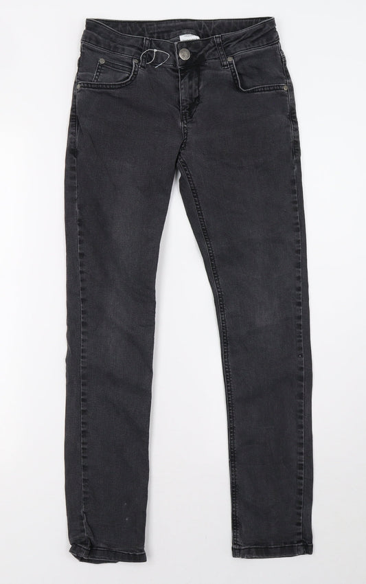 hound Girls Grey Damask Straight Jeans Size 12 Years