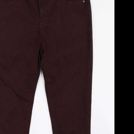 Primark Womens Purple Denim Skinny Jeans Size 14 L26 in