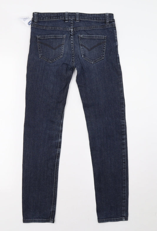 Preworn Womens Blue Denim Straight Jeans Size 26 L28 in