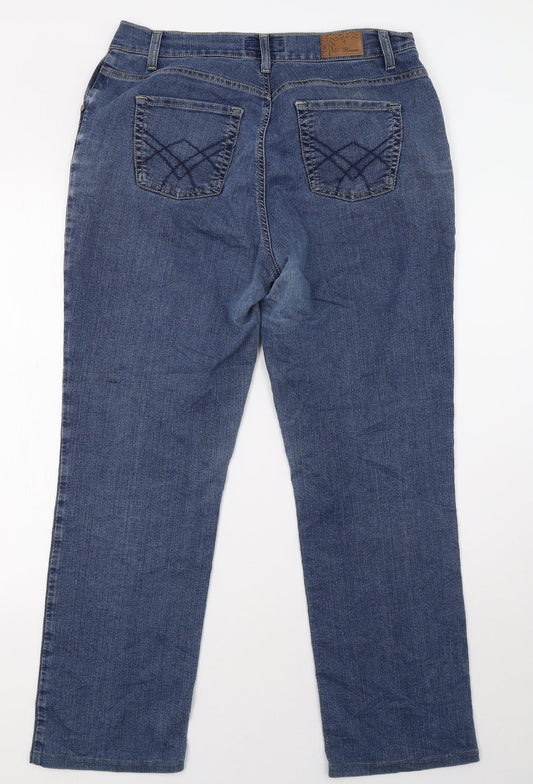 Pioneer Womens Blue Denim Straight Jeans Size 32 L29 in