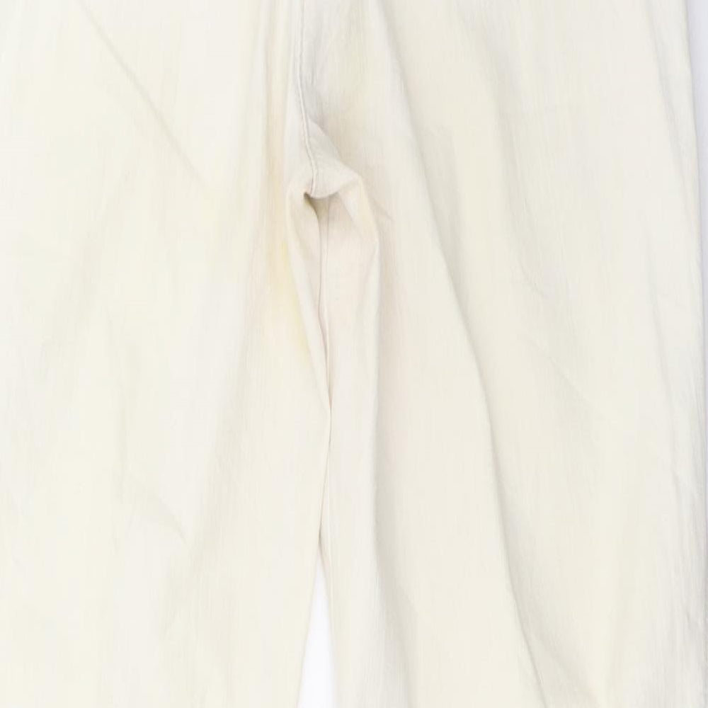 raphaela Womens White Straight Jeans Size 14 L31 in