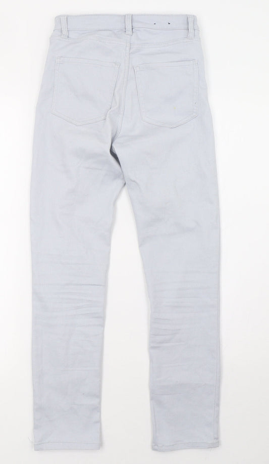 H&M Womens Blue Denim Straight Jeans Size 6 L26 in