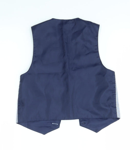 Preworn Boys Blue Jacket Waistcoat Size 2-3 Years