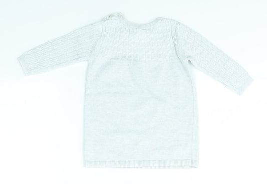 the little white company Grey Pullover Jumper Size 0-3 Months