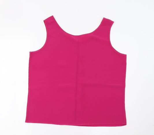 Preworn Womens Pink Basic Tank Size 14