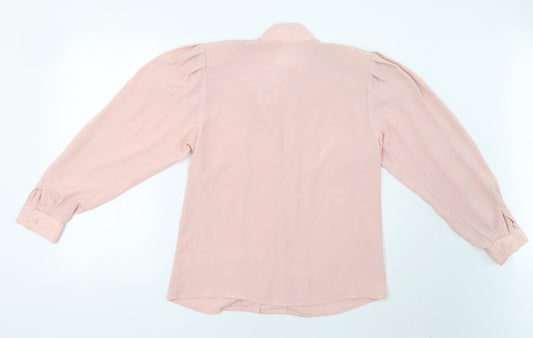 Jersey Masters Womens Pink Basic Button-Up Size M