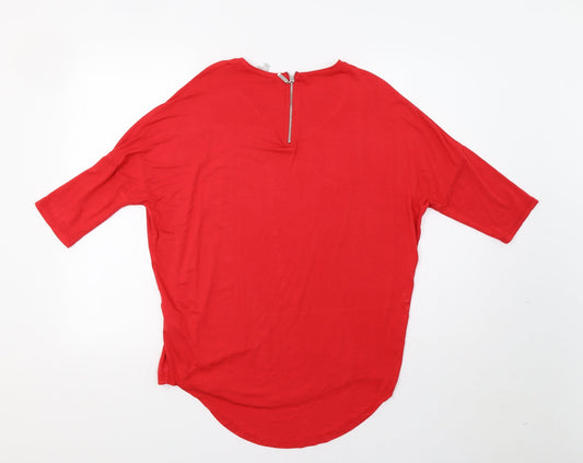 Peacocs Womens Red Basic Blouse Size 12