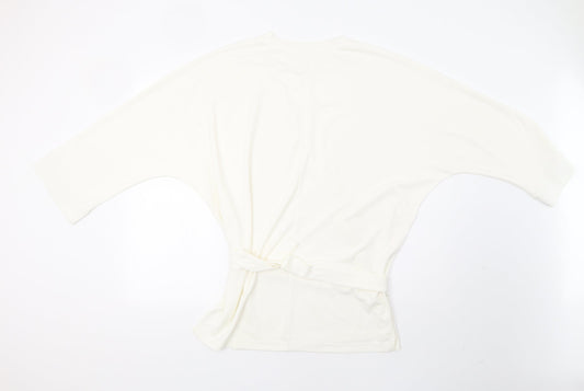 Preworn Womens Ivory Basic Blouse Size M