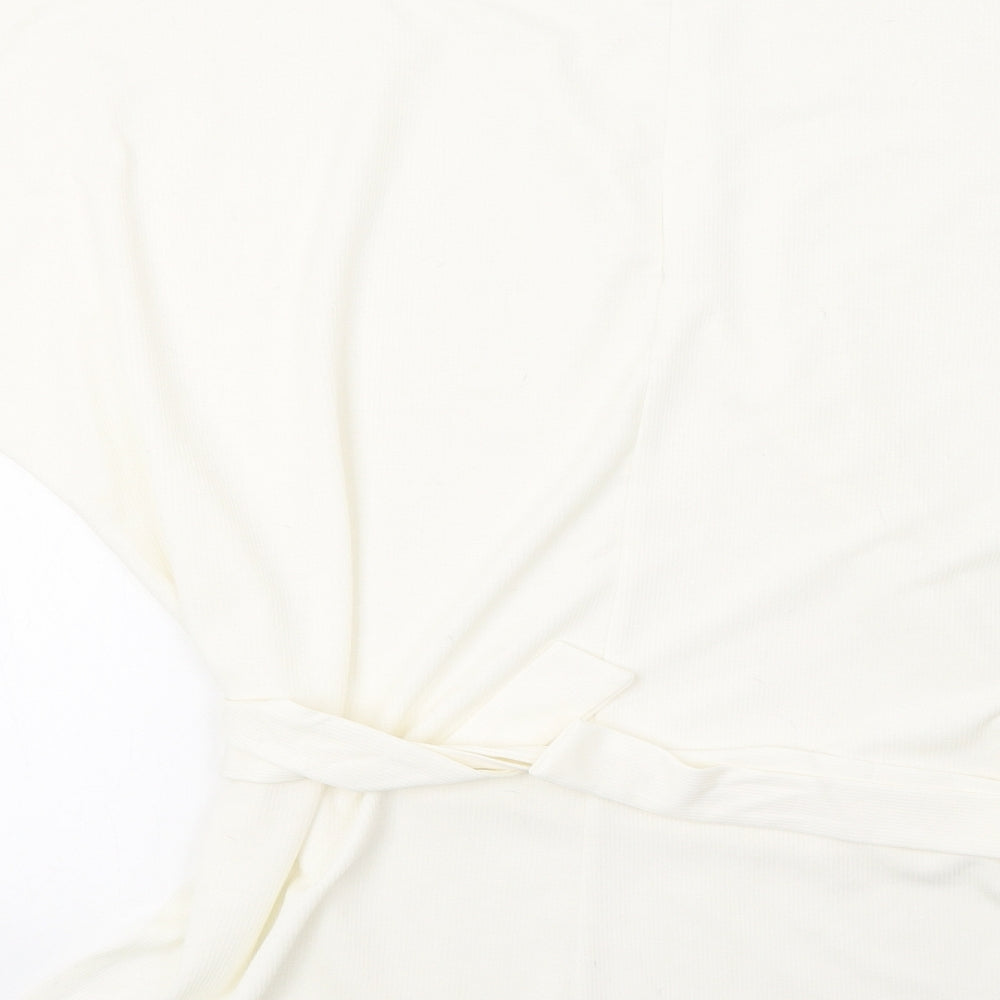 Preworn Womens Ivory Basic Blouse Size M