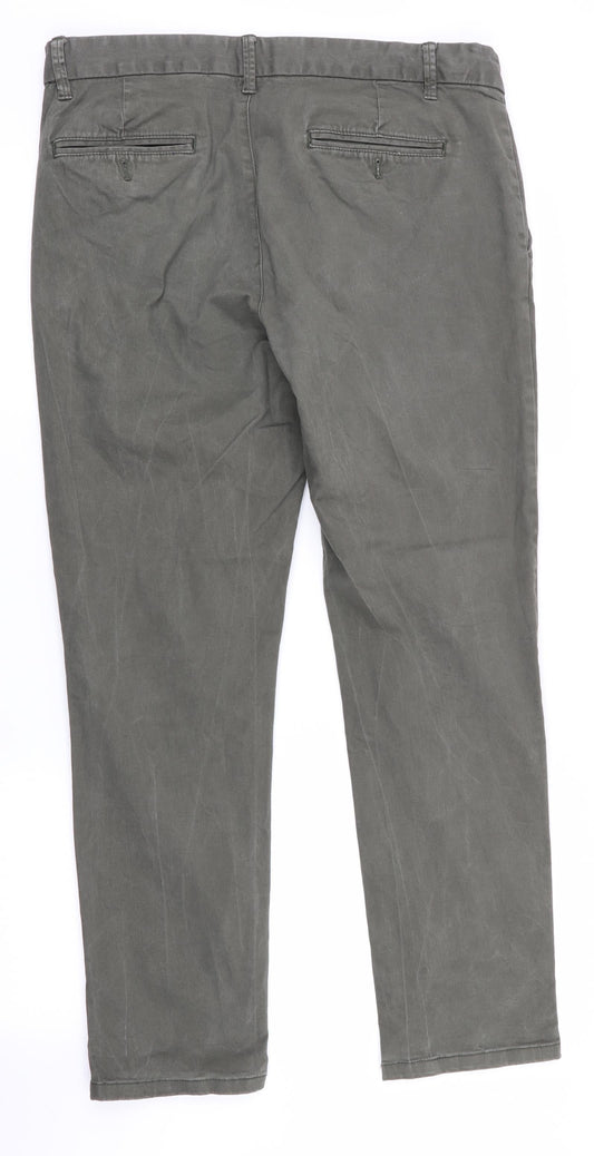 Burtons Menswear Womens Green Straight Jeans Size 34 in L29 in