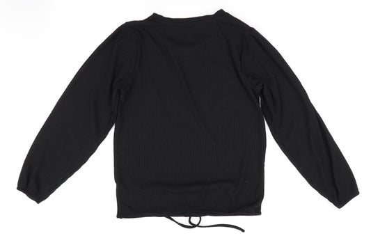 Peacocks Womens Black Tunic Blouse Size 14