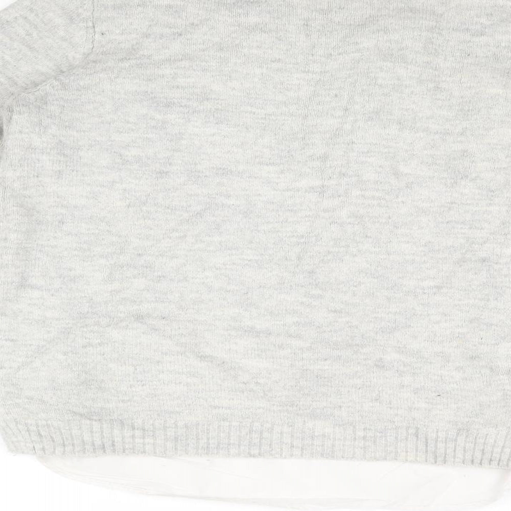 Papaya Womens Grey Knit Pullover Jumper Size 14