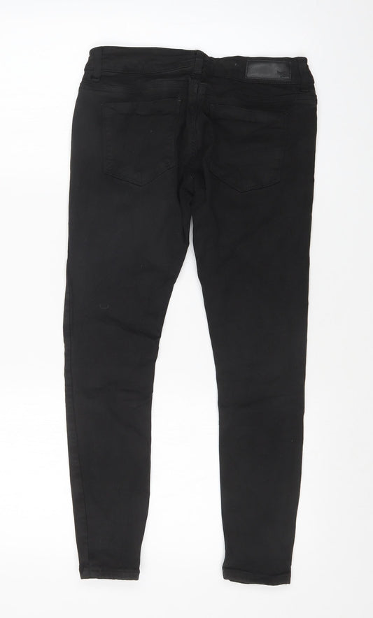 NEVER DENIM Womens Black Skinny Jeans Size 28 in L23 in