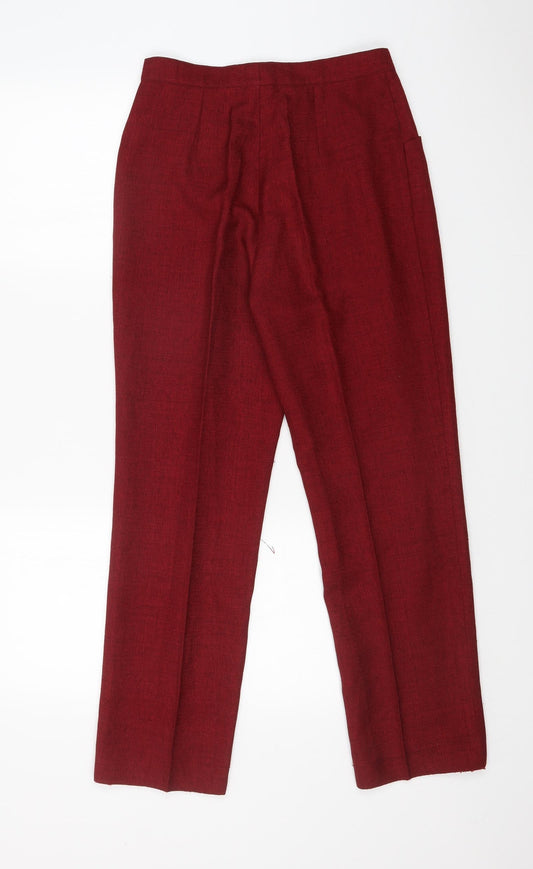 AMANDA GRIS Womens Red Trousers Size 28 in L28 in
