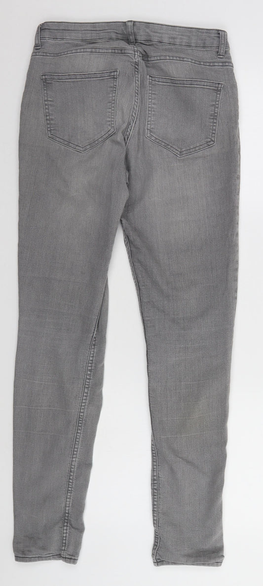 H&M Womens Grey Straight Jeans Size 8 L28 in